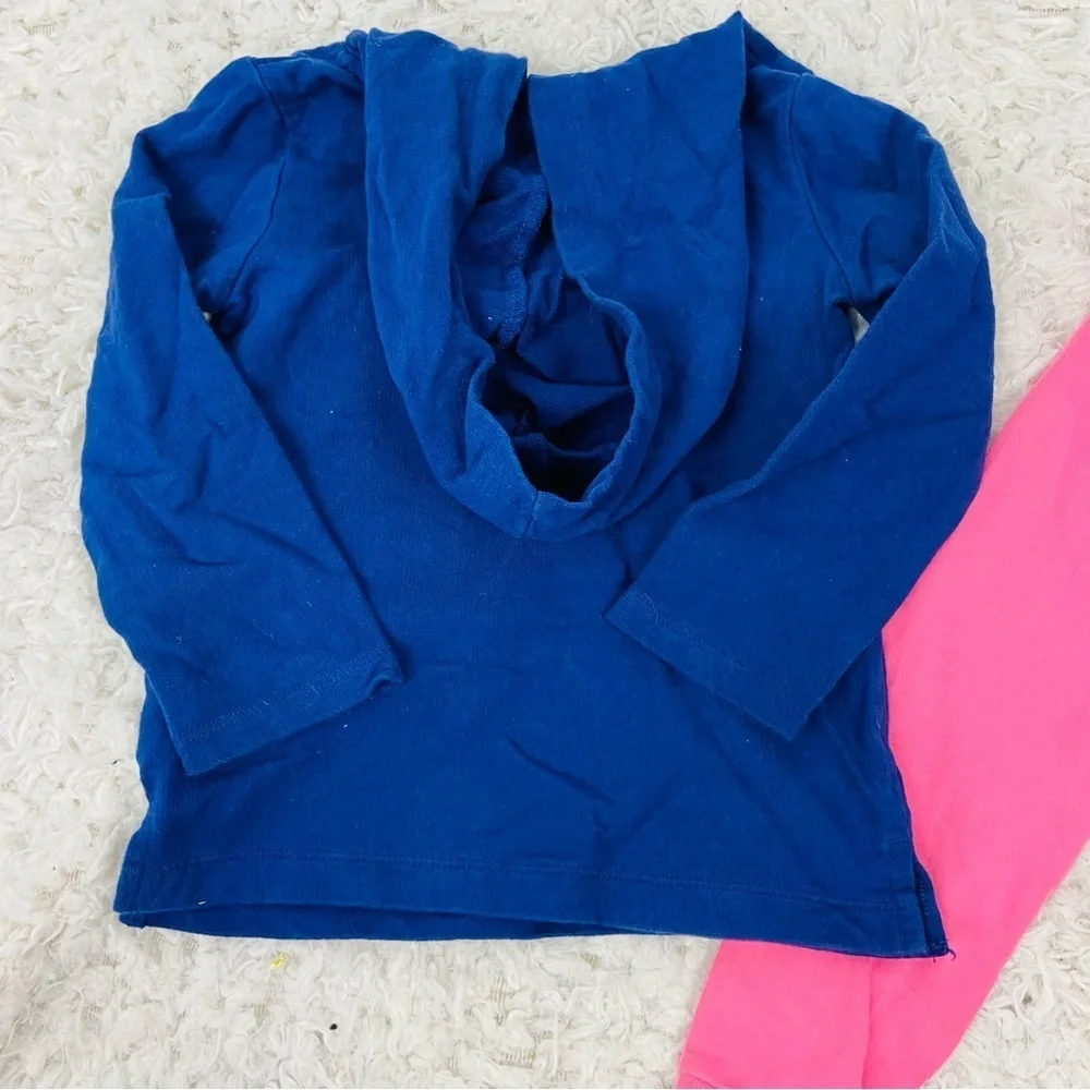 Carter's navy Blue Unicorn lightweight Hoodie with pink leggings size 3T - Picture 13 of 14
